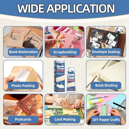 Book Glue 110ml, Premium Book Binding Glue, Clear Drying, Flexible, 1 pack