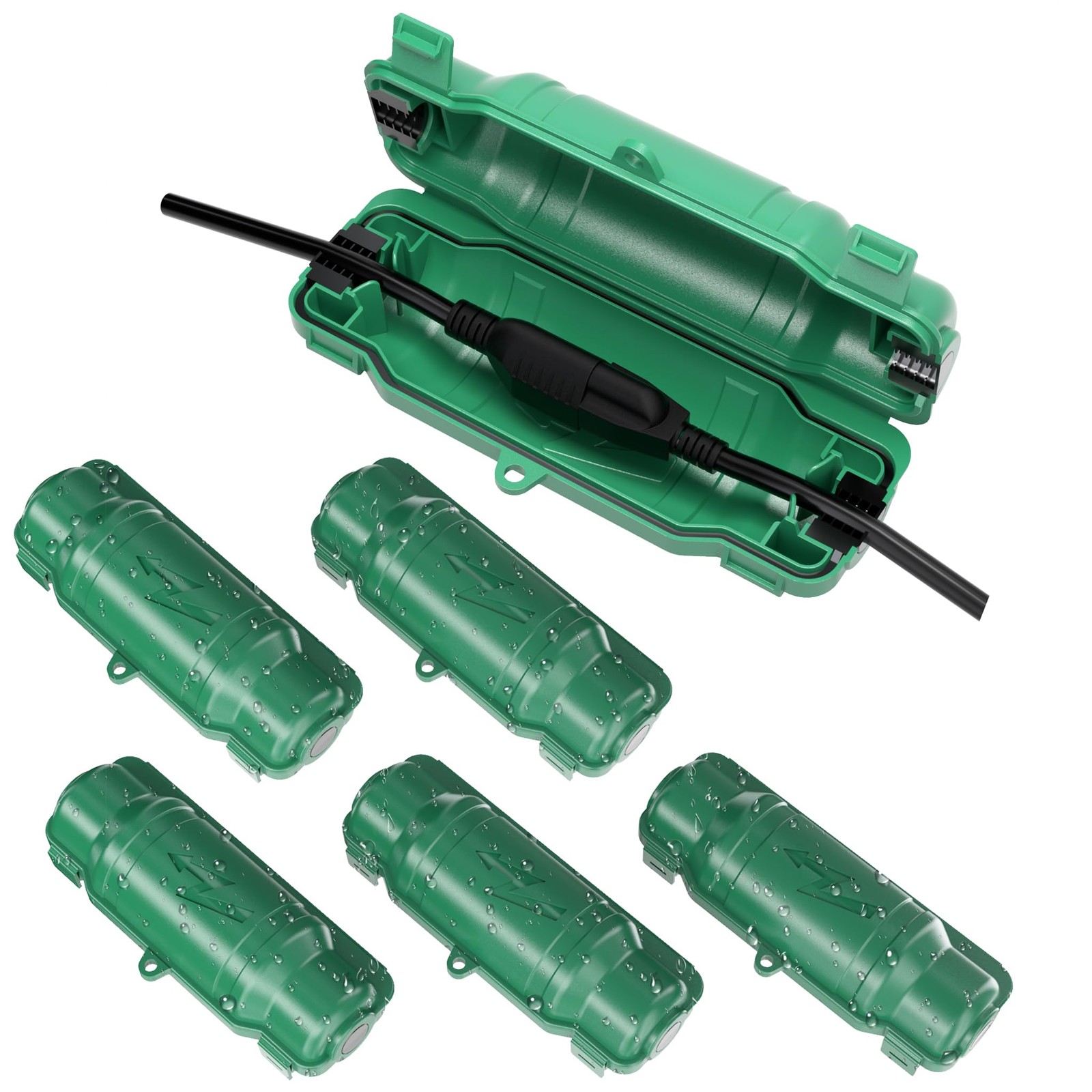 6 Pack Outdoor Extension Cord Safety Cover with Waterproof Seal IP54 Water-Re...