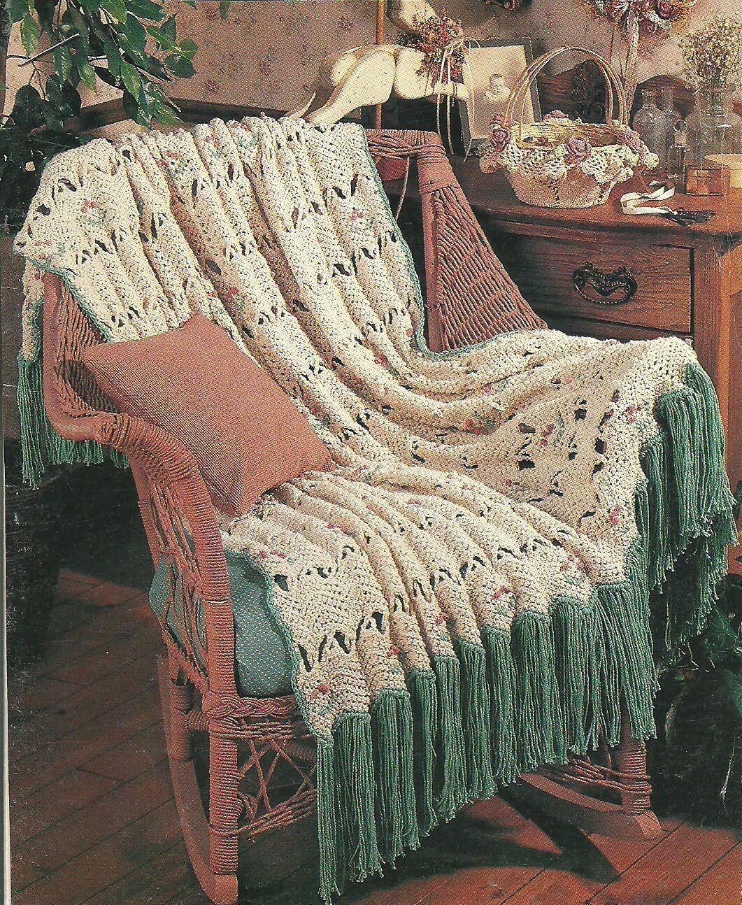 Floral Ripple Afghan crochet pattern instructions