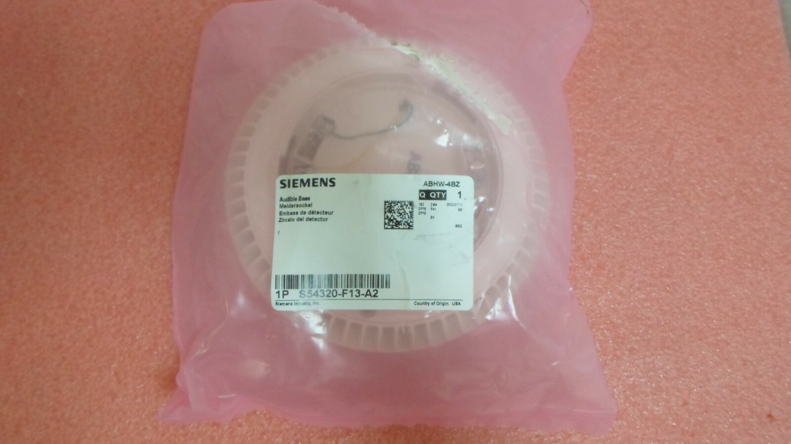 SIEMENS AUDIBLE BASE ABHW-4BZ S54320-F13-A2