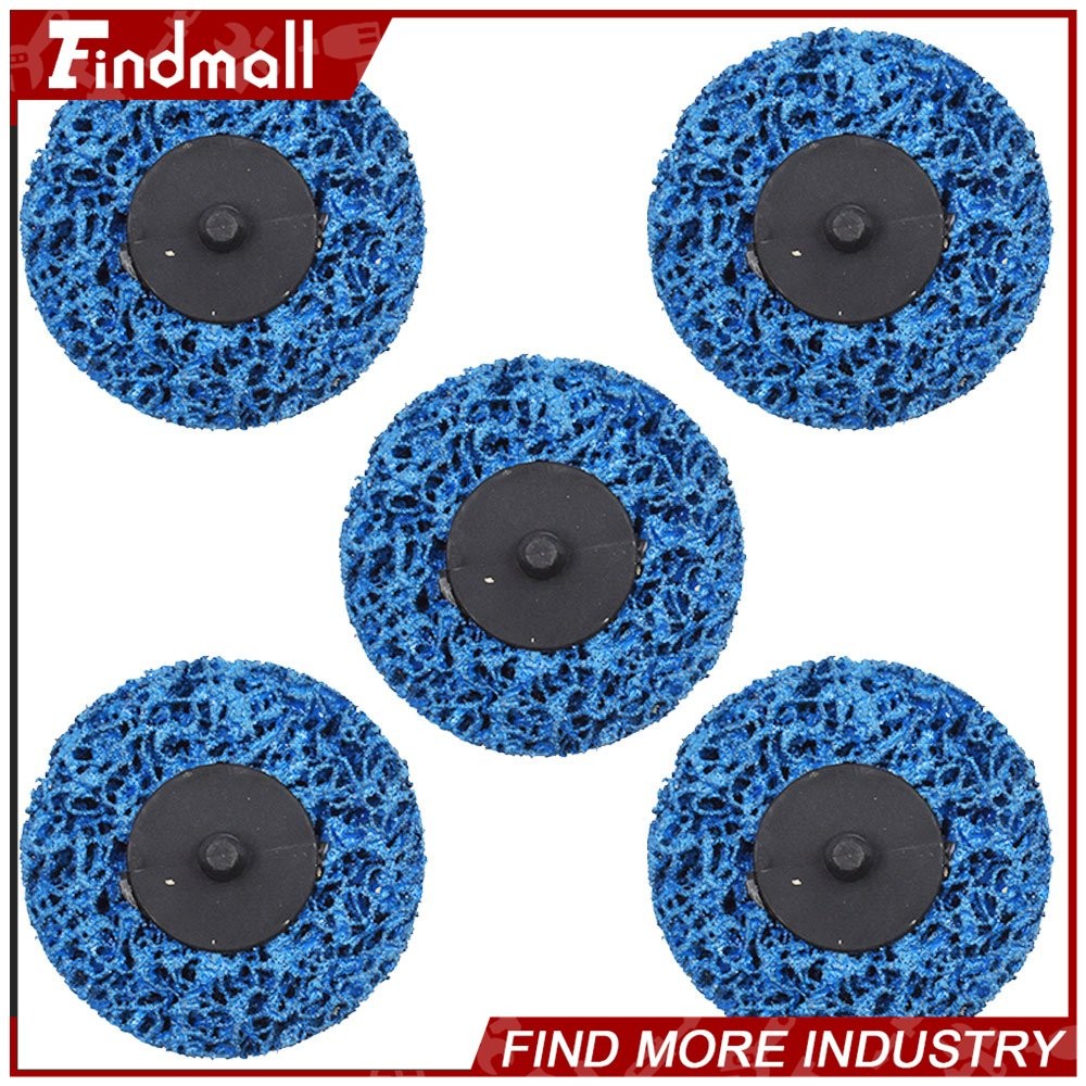 Findmall 5 Pieces 3 Inch Blue Easy Strip & Clean Discs Fits For Paint Rust New
