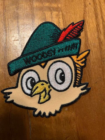New Woodsy Owl designed embroidered patch set - 3 different patches