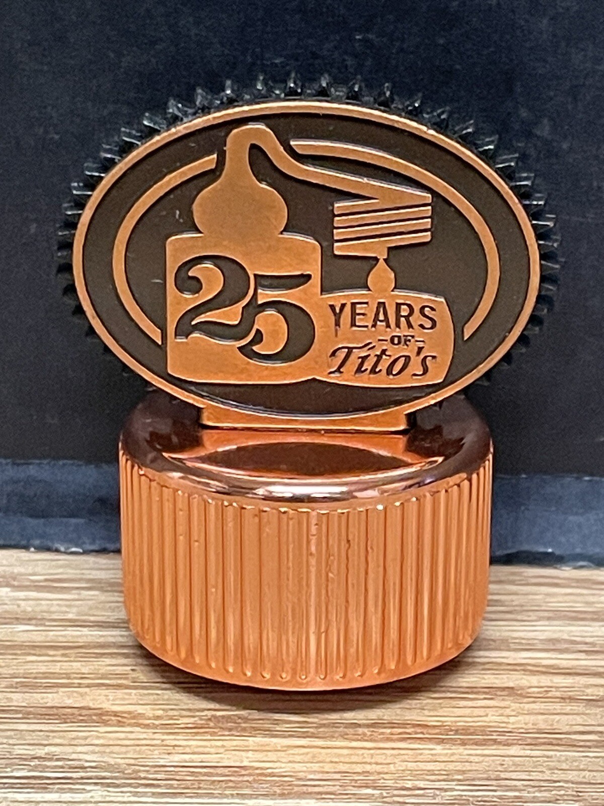 Tito’s Vodka 25th Anniversary Collector’s Bottle Topper #3893