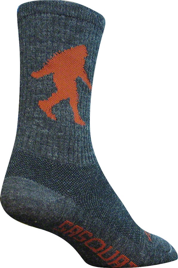 SockGuy Sasquatch Wool Crew Socks Small/Medium Gray