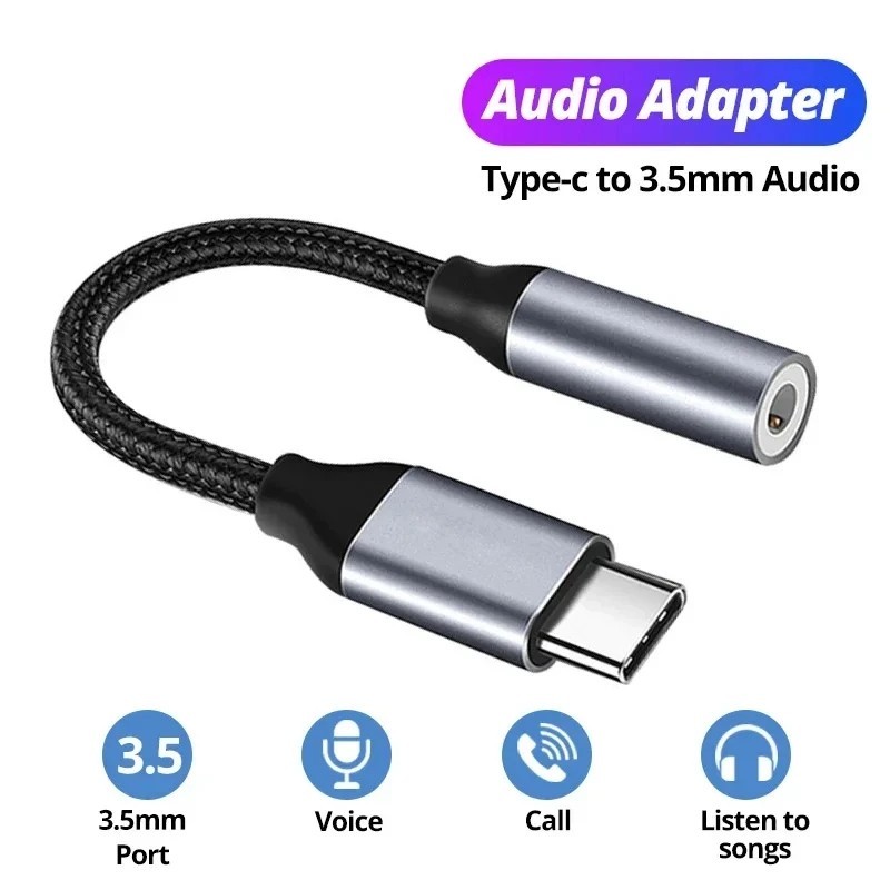 USB C to 3.5mm Jack Headphone Adapter Type C AUX Audio Cable for Samsung Huawei