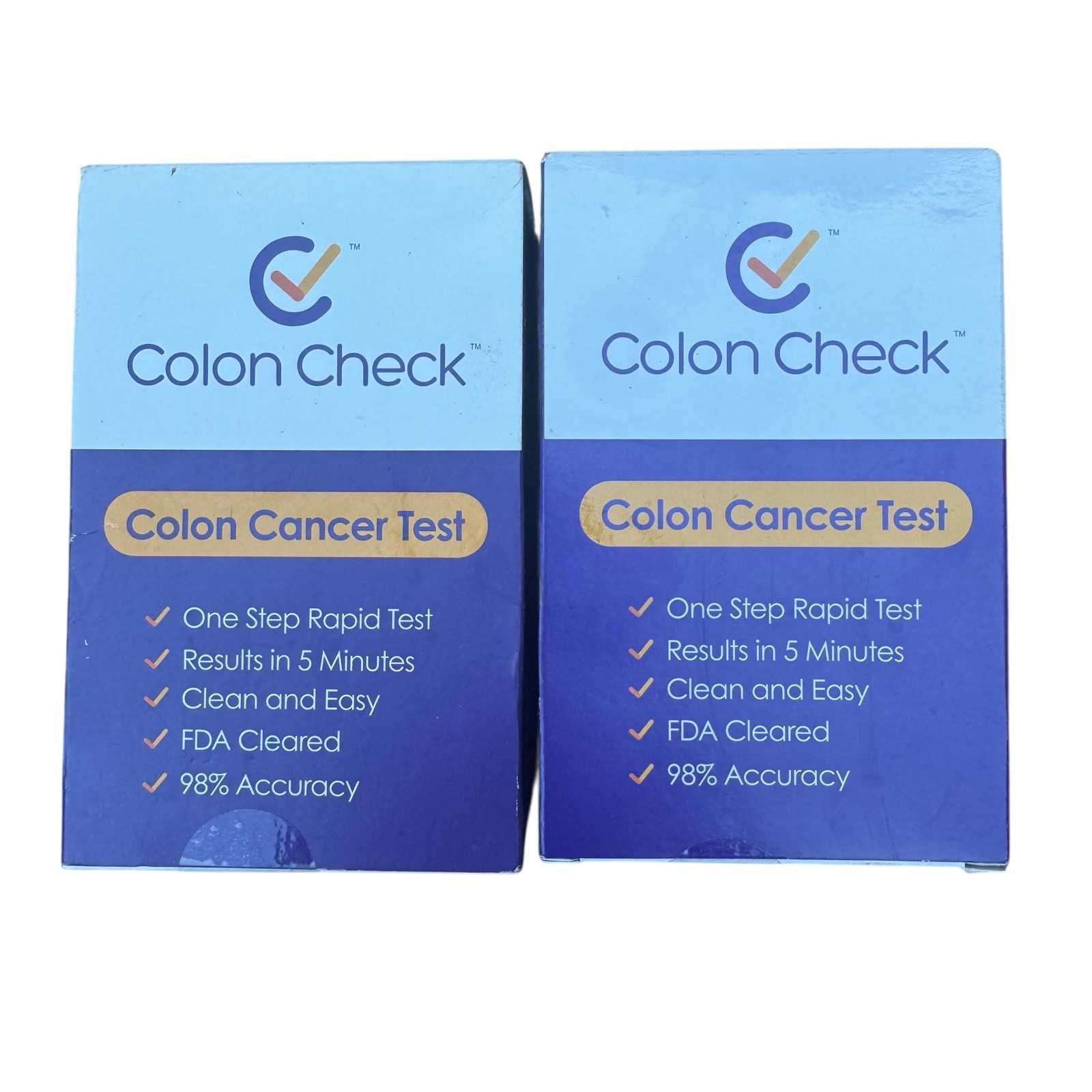 **2 New In The Box **All Source One-Step Rapid Test 5 Minute Colon Cancer Check