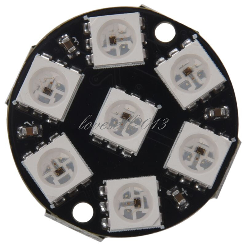 7-Bit WS2812 5050 RGB LED Ring Round Decoration Bulb For Arduino