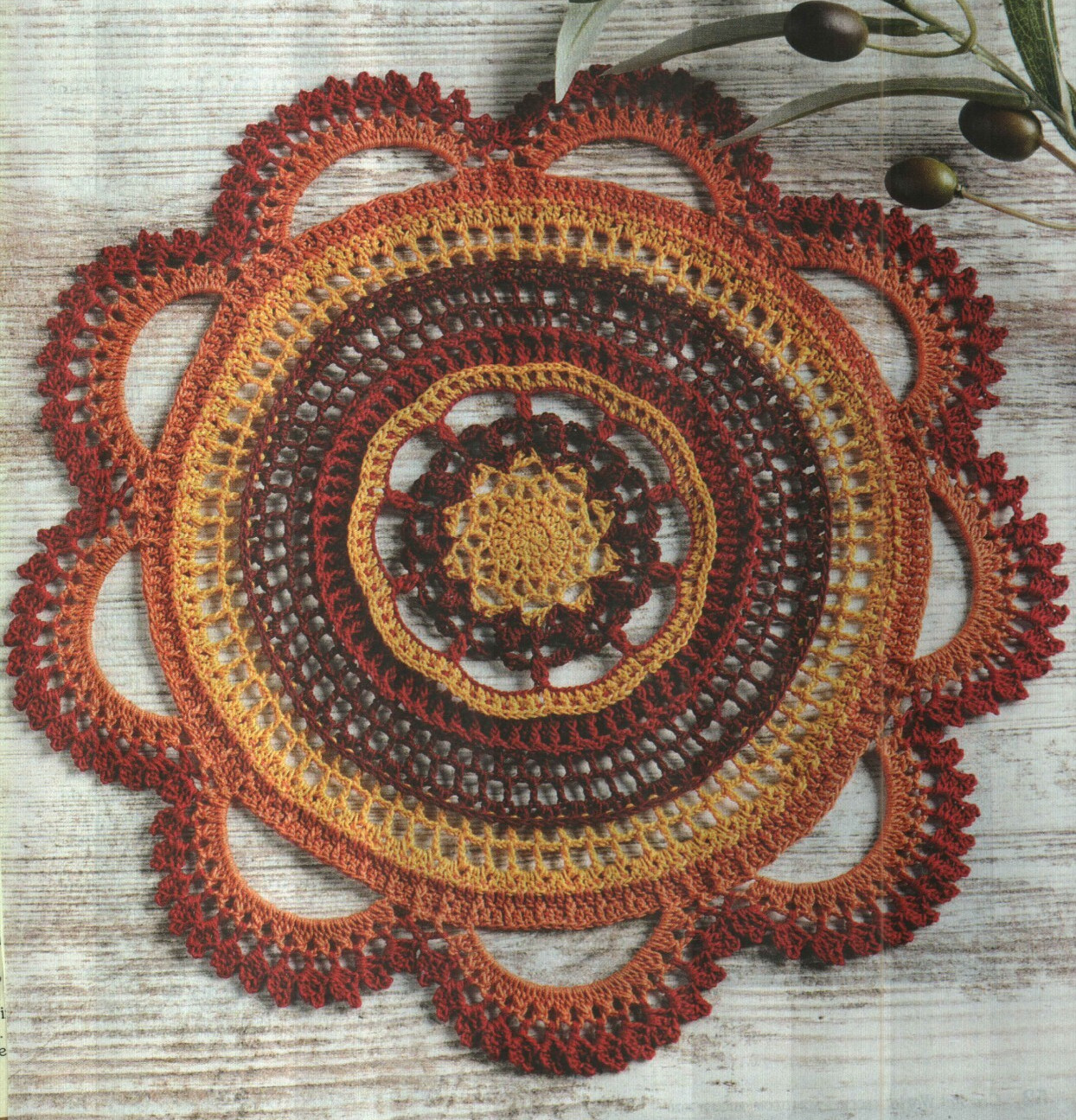 LAST DAYS OF SUMMER DOILY 12" HOME DECOR CROCHET PATTERN INSTRUCTIONS