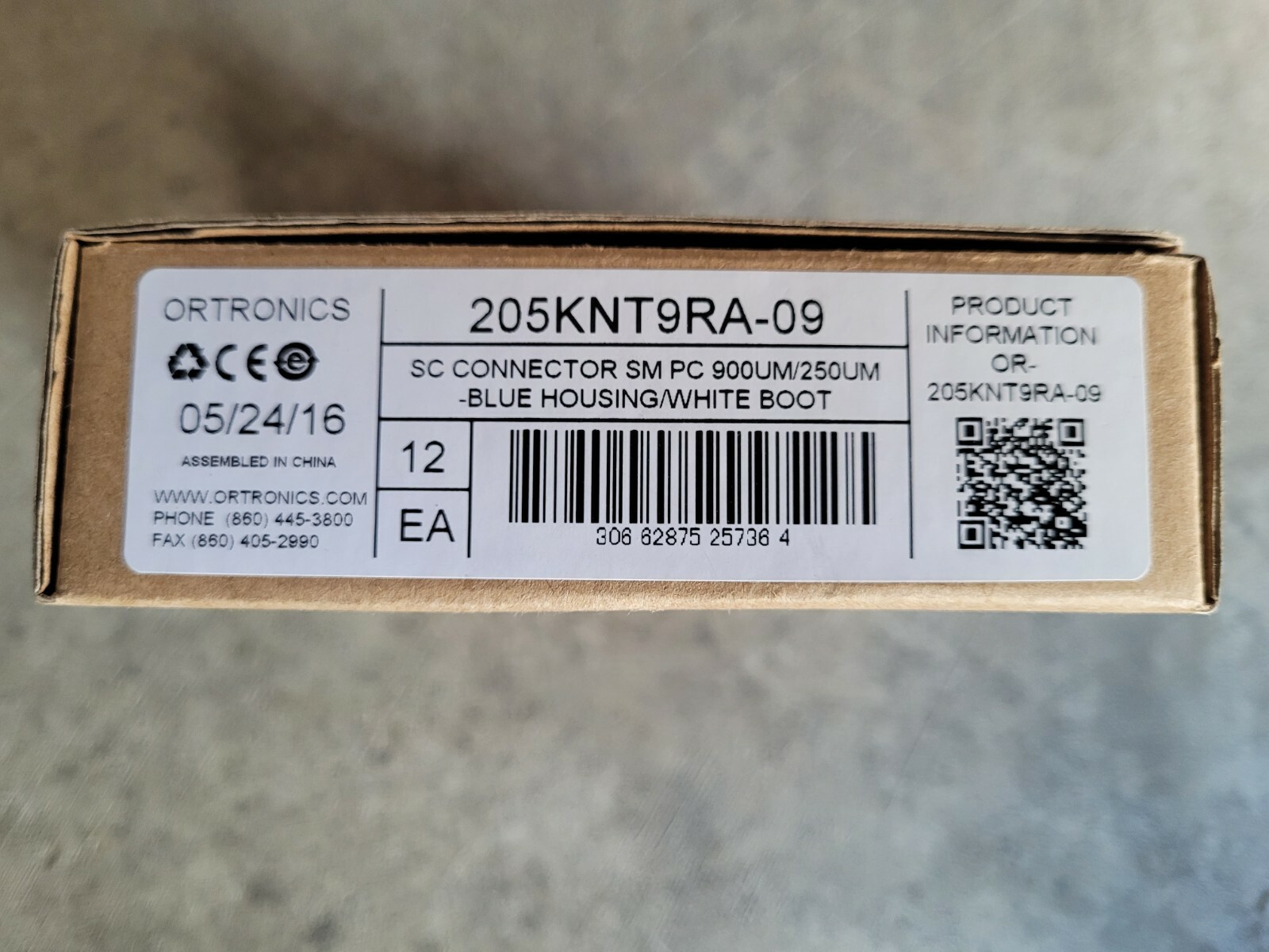 Brand New ORTRONICS 205KNT9RA-09 SC PC Reusable Connector SC PC Reusable Single