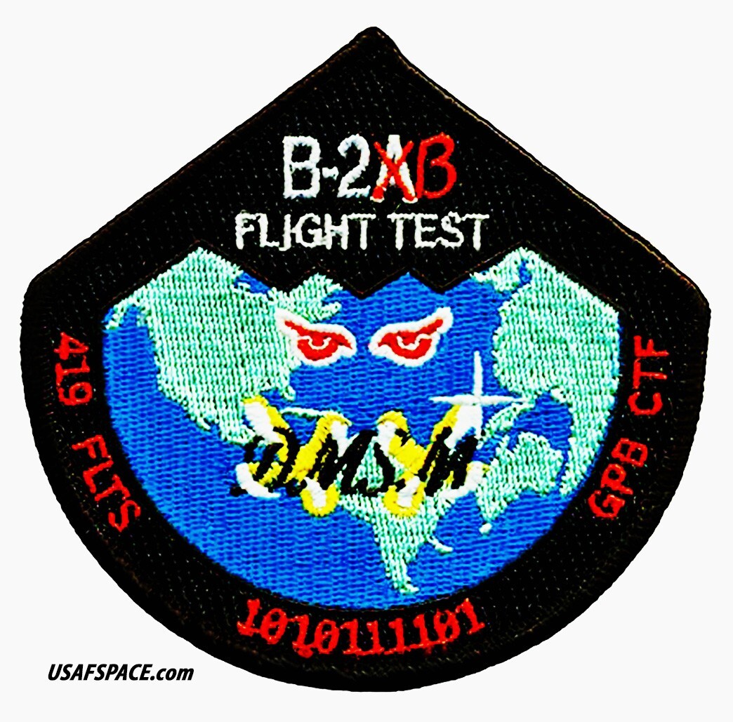 USAF 419TH FLIGHT TEST SQ -419 FLTS- B-2-B BOMBER DEFENSIVE SYSTEM UPGRADE PATCH