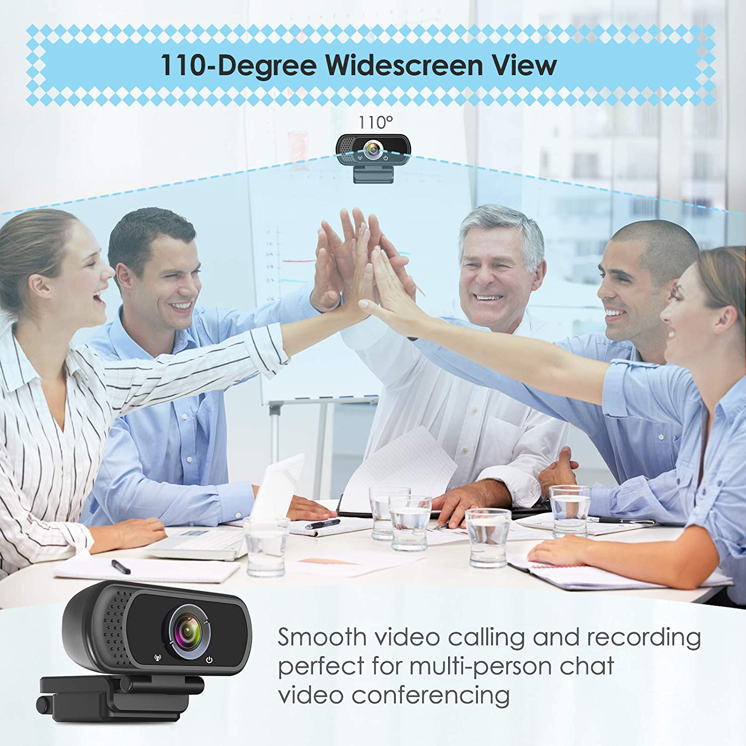 Webcam HD 1080p Web Camera, USB PC Computer Webcam w/Microphone, Laptop Desktop