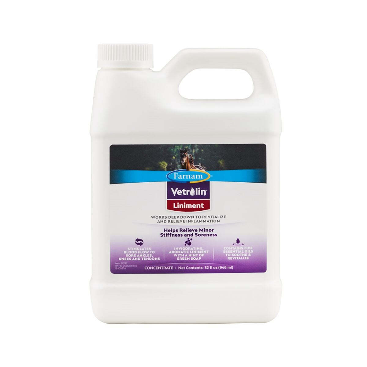 New! VETROLIN LINIMENT CONCENTRATE 32 oz. For horses Soothes ankles & more!