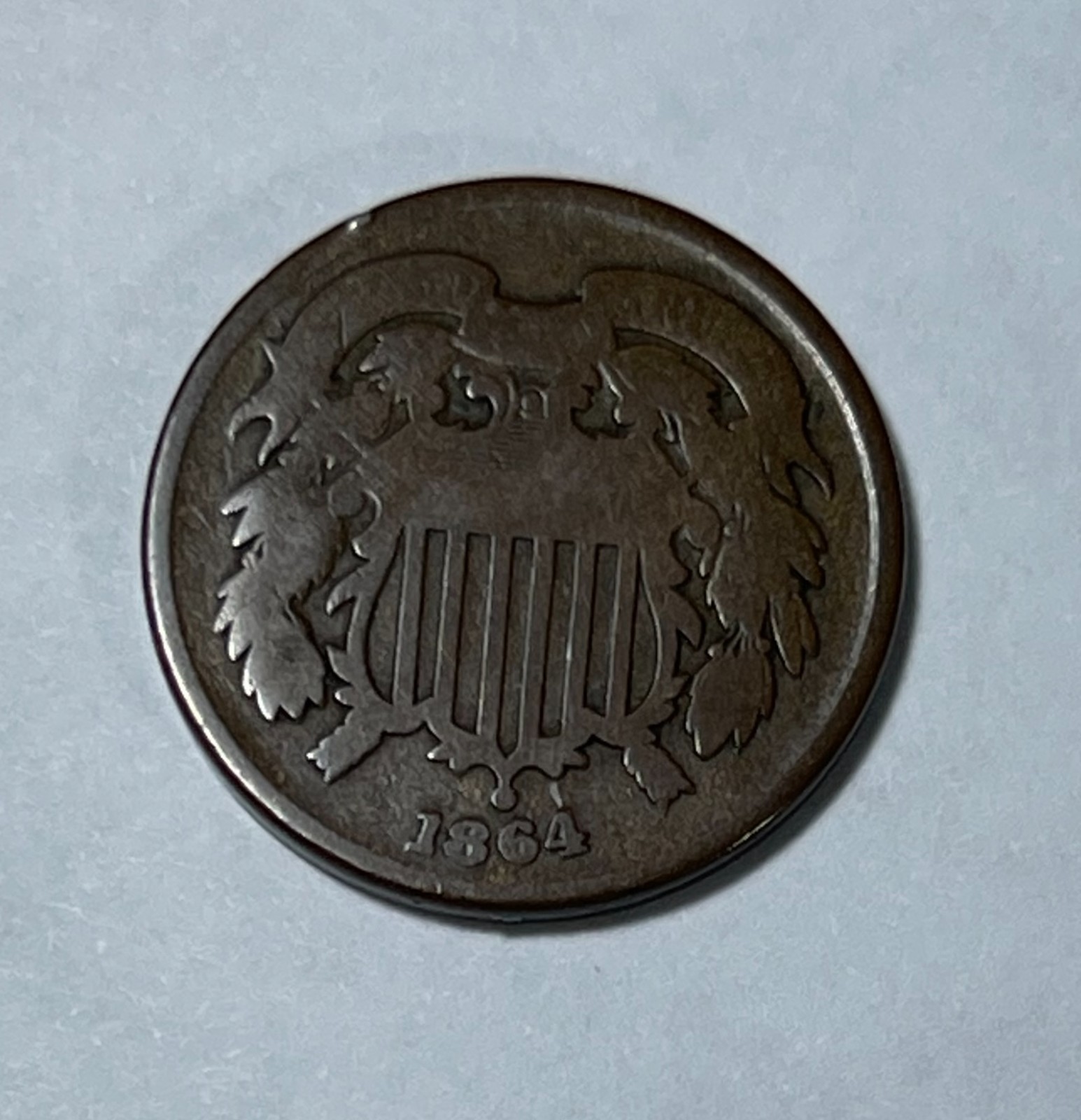 Error 1864 2C (#21811) Good very weakly struck. Lots of missing detail. only "E"