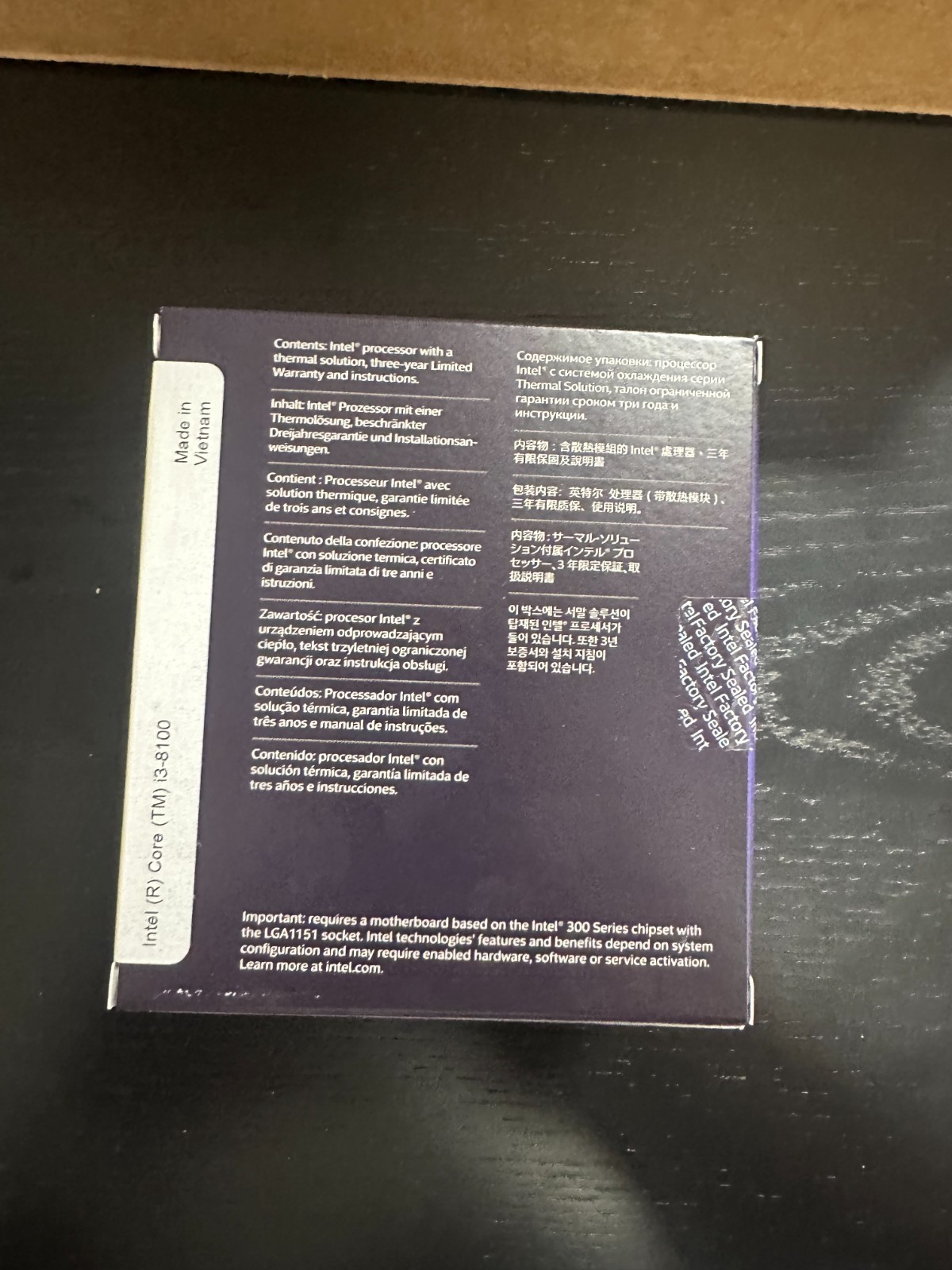 Intel Core i3-8100 3.60 GHz Quad-Core (BX80684I38100) Processor