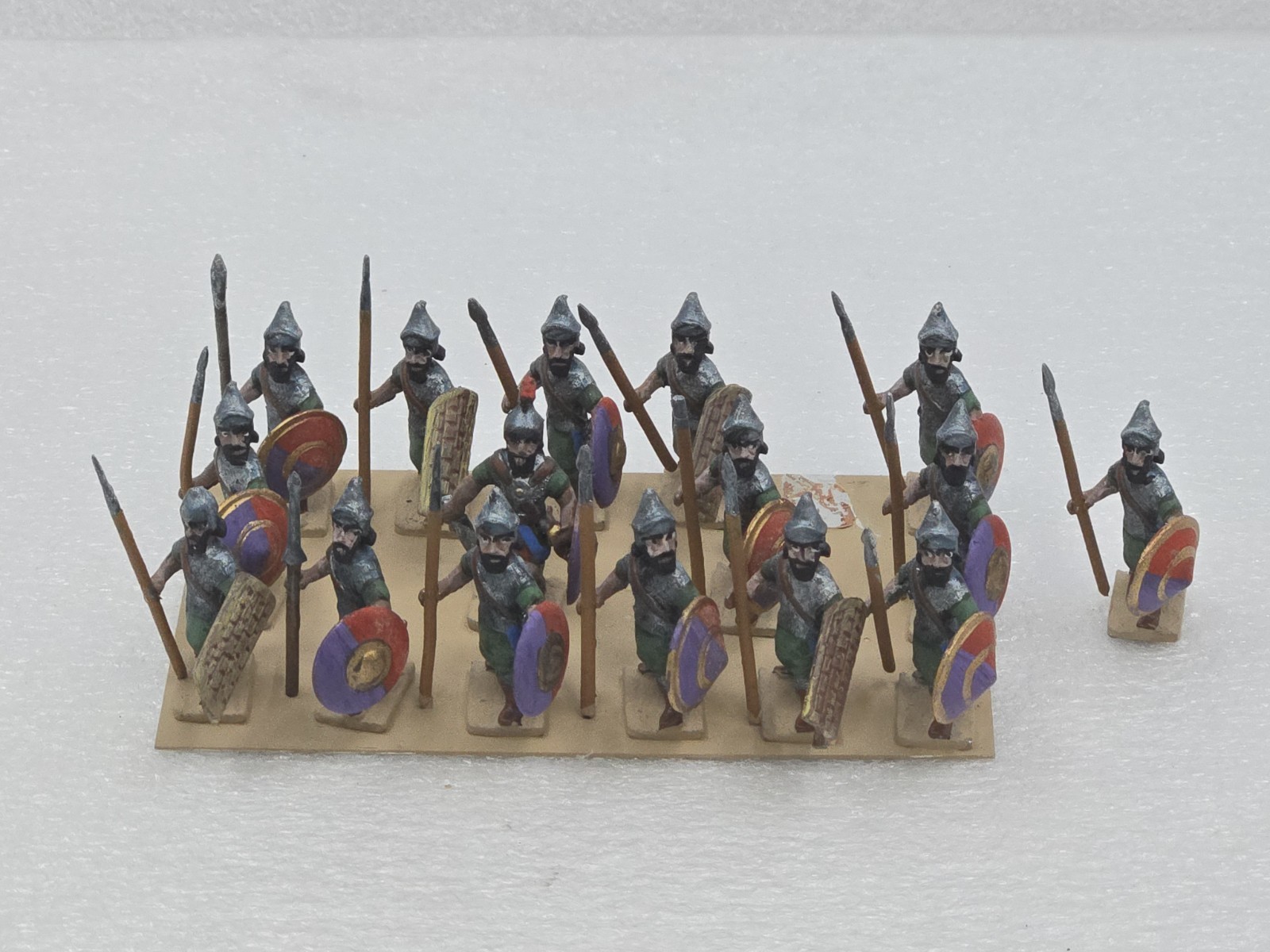 Vintage 22mm Metal Minifigs A713 Norman Spearmen Lot Of 16