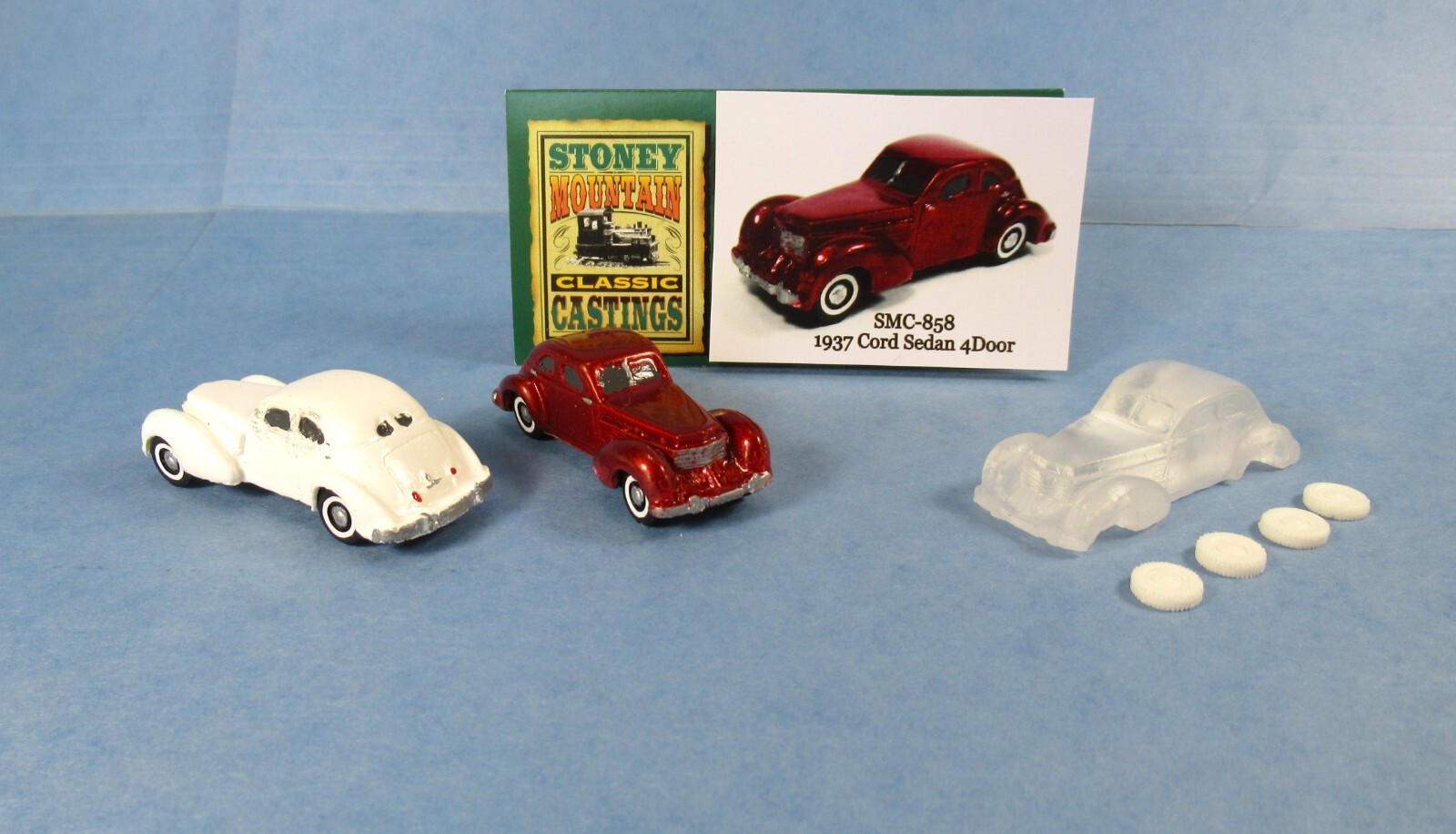 New! SMC-858 1937 Cord Sedan 4 Door HO-1/87 Scale Clear Resin Kit