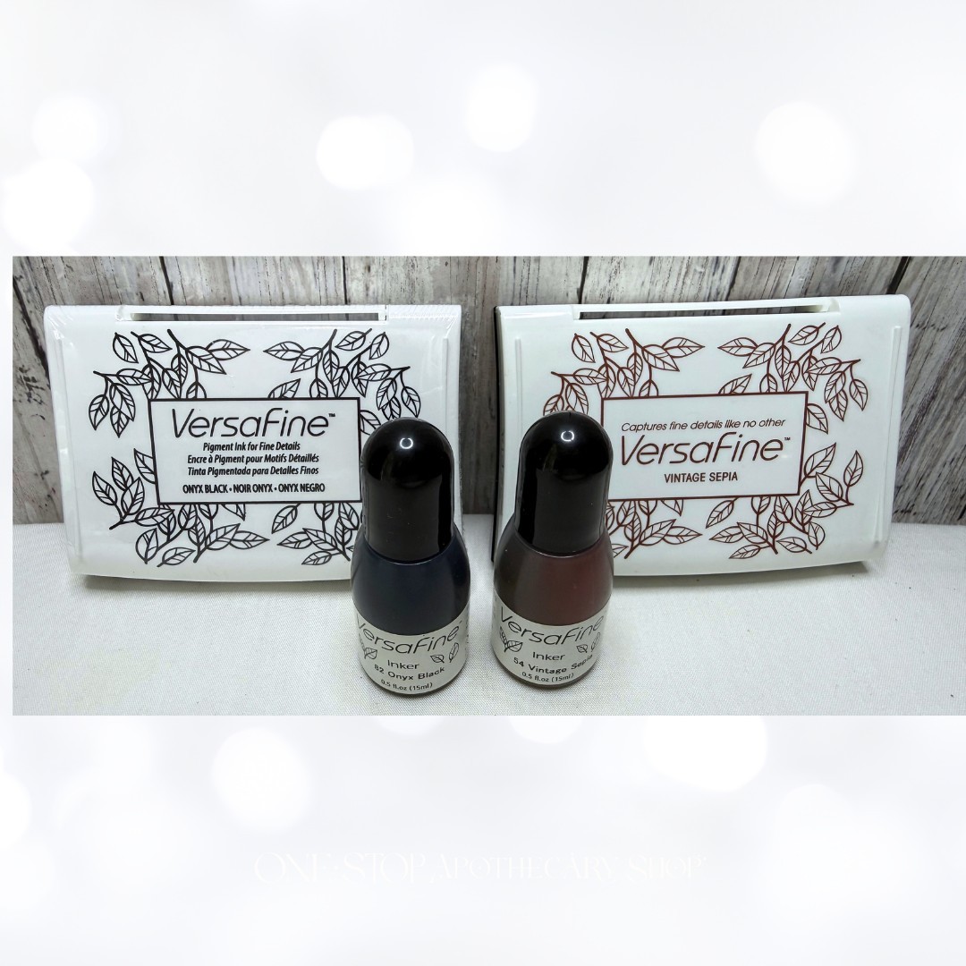 Tsukineko VERSAFINE Onxy Black VIntage Sepia Ink Pads Refills Lot