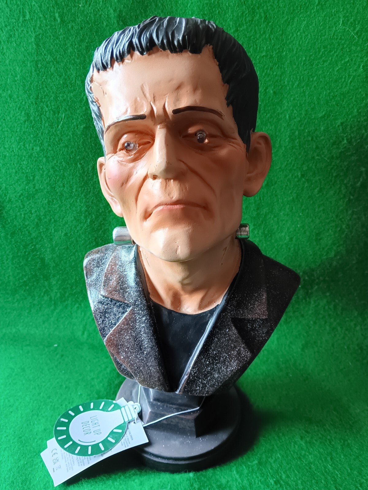 Frankenstein Classic Monsters 13" Halloween Decorations, Eyes Light Up Red, NWT!