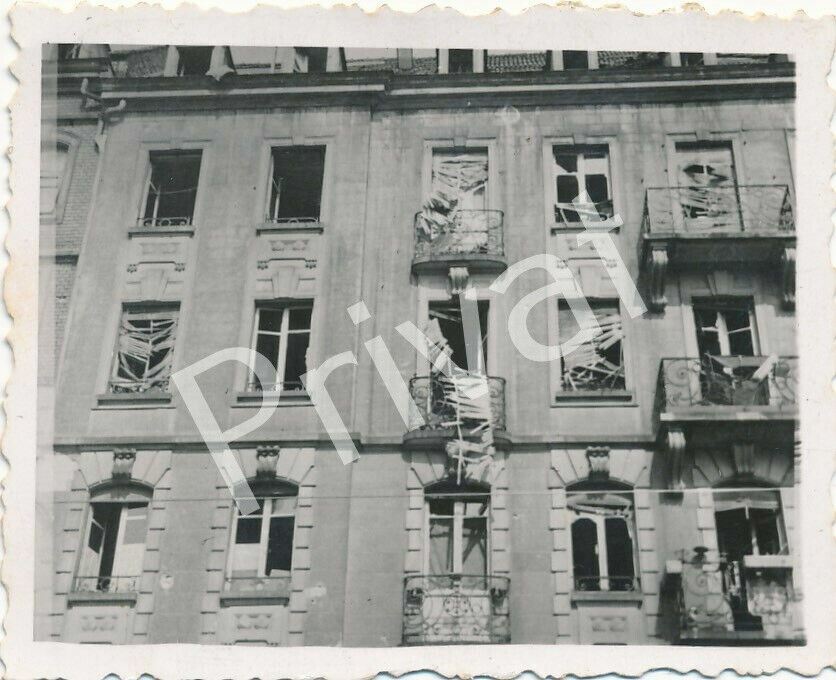 Photo WW II Destroyed Houses Mohrheimer Street Strasbourg Kehl France A1.42