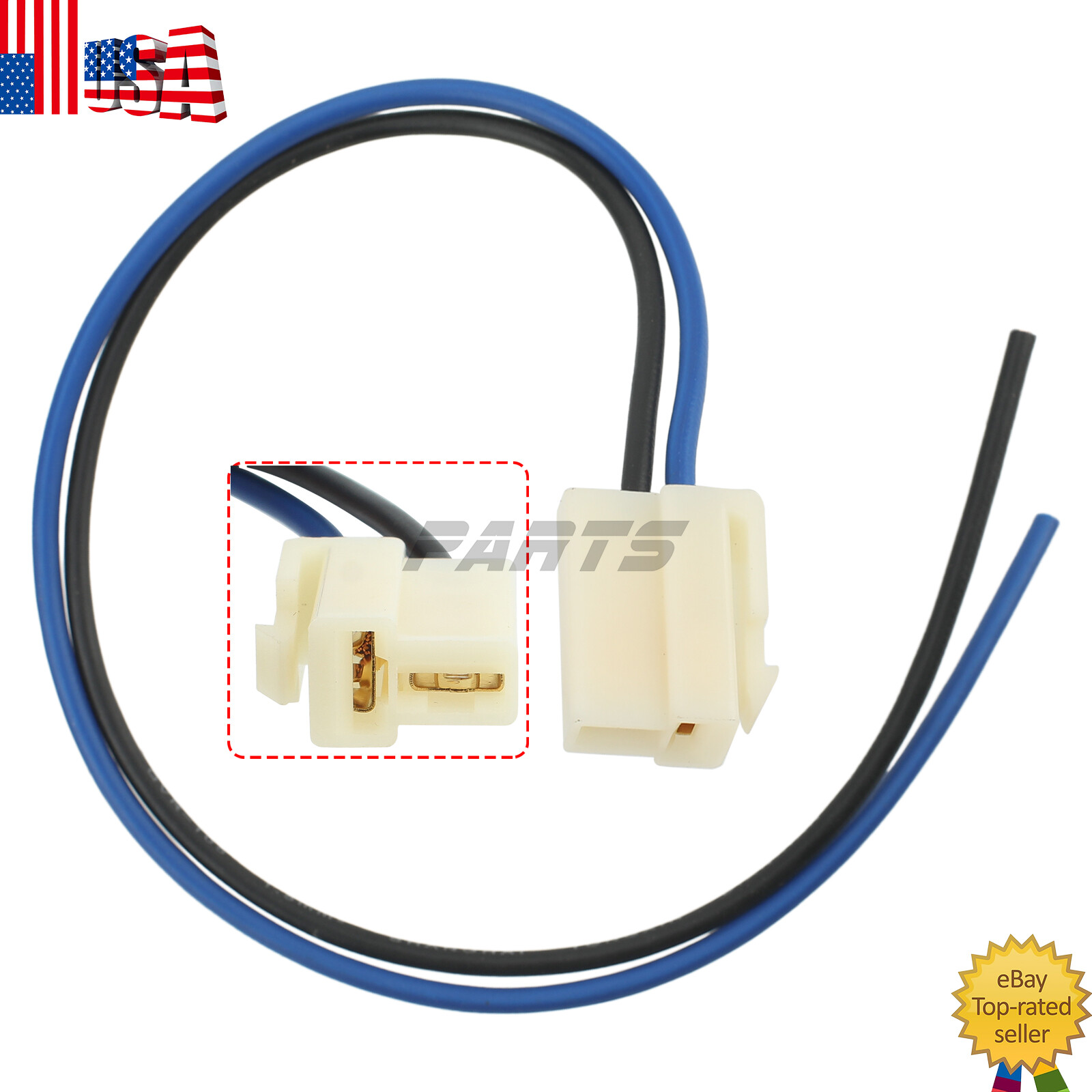 Universal Engine Cooling Fan Motor Wiring Harness 2-Pin Pigtail
