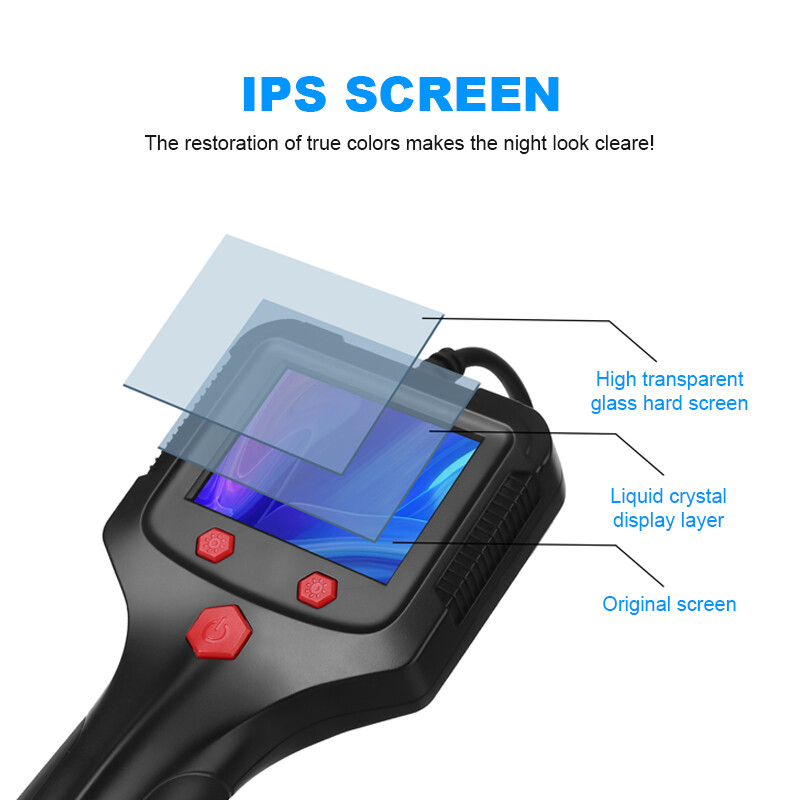 8mm Industrial Endoscope Camera Handheld 2.4" 1080P Snake Borescope