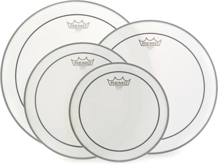 Remo Pinstripe 4-piece Tom Pack - 10"/12"/14"/16" - Coated