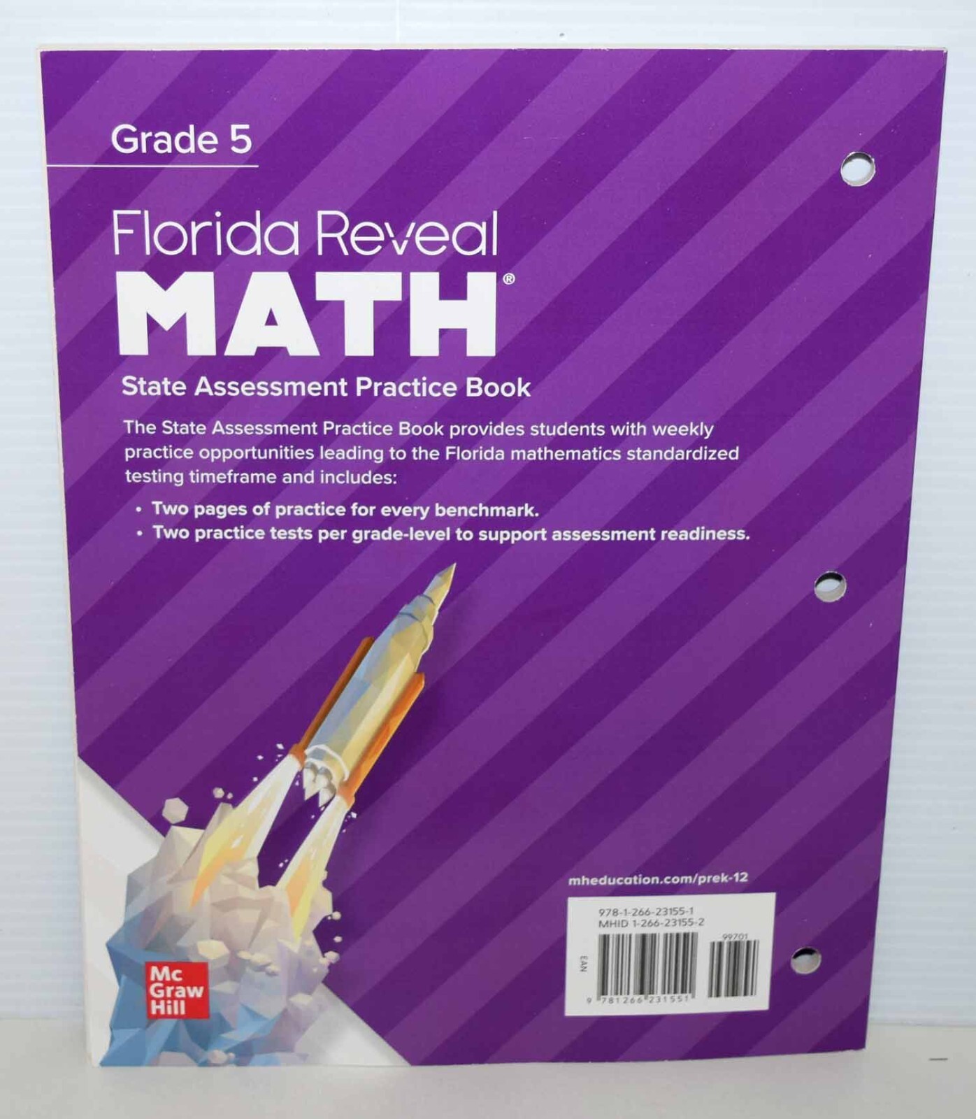 Fl. Reveal Math Grade 5 State Asses. Practice Book 2023 New