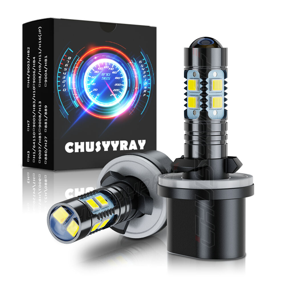 2PCS 880 890 892 893 899 LED Fog Light Driving Bulbs 100W 6000K Xenon White US