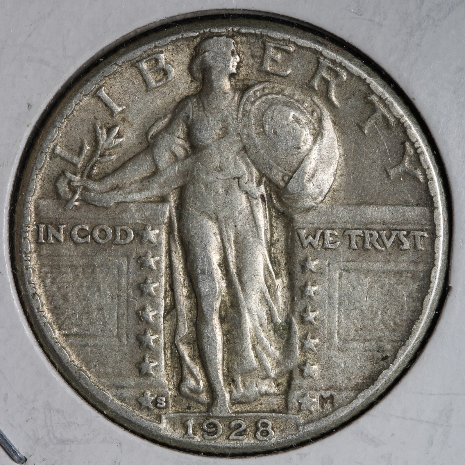 1928-S Standing Liberty Silver Quarter AU E244 XDHM