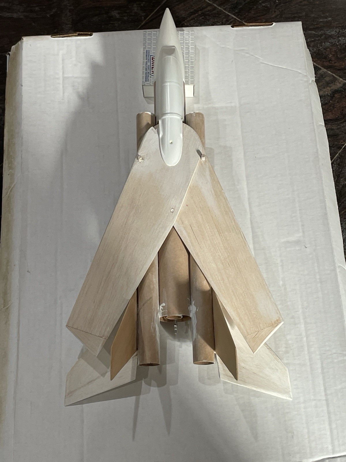 Estes Flying Model Rocket Tom Cat Swing Wing F14 Built EX Shape Rocketry