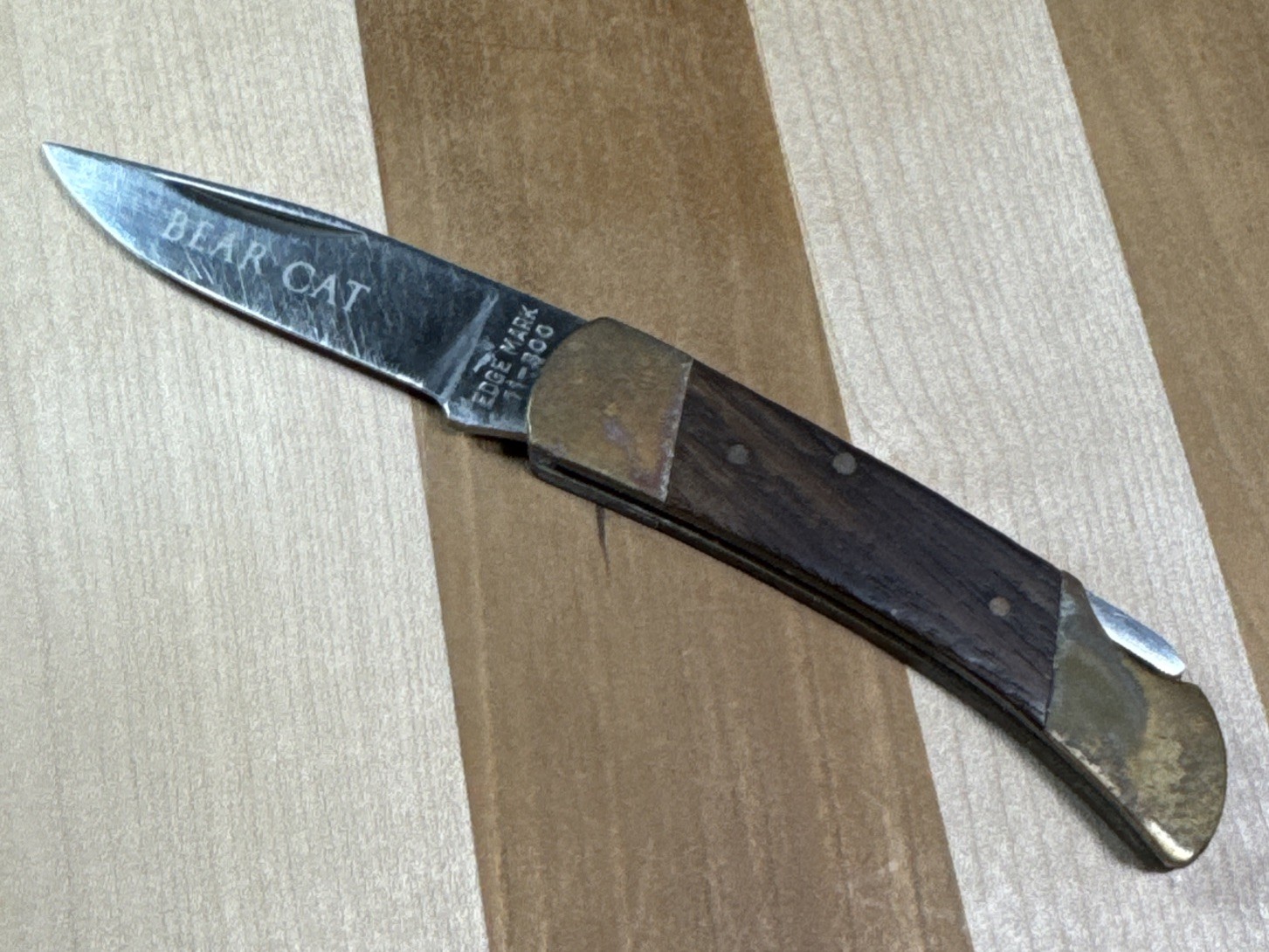 Vintage Edge Mark 11-300 Bear Cat Lockback Folding Pocket Knife Japan