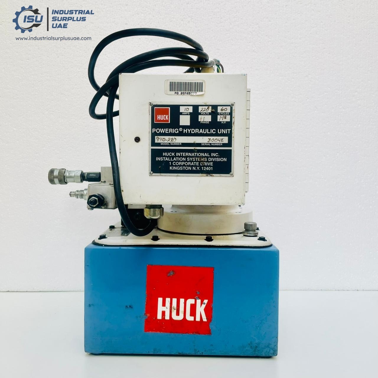 Huck 940 -220 Powering Hydraulic Unit Rivet Riveting Riveter Pump 230V #4