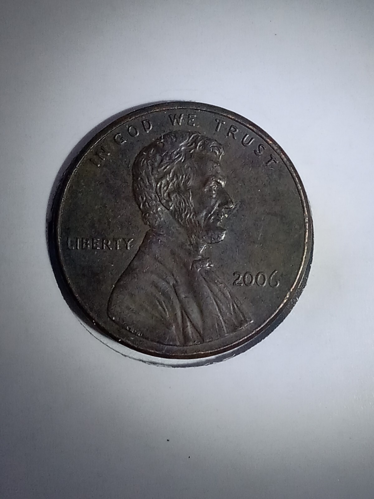 2006 Lincoln Cent Black Beauty With Gold Flake!!