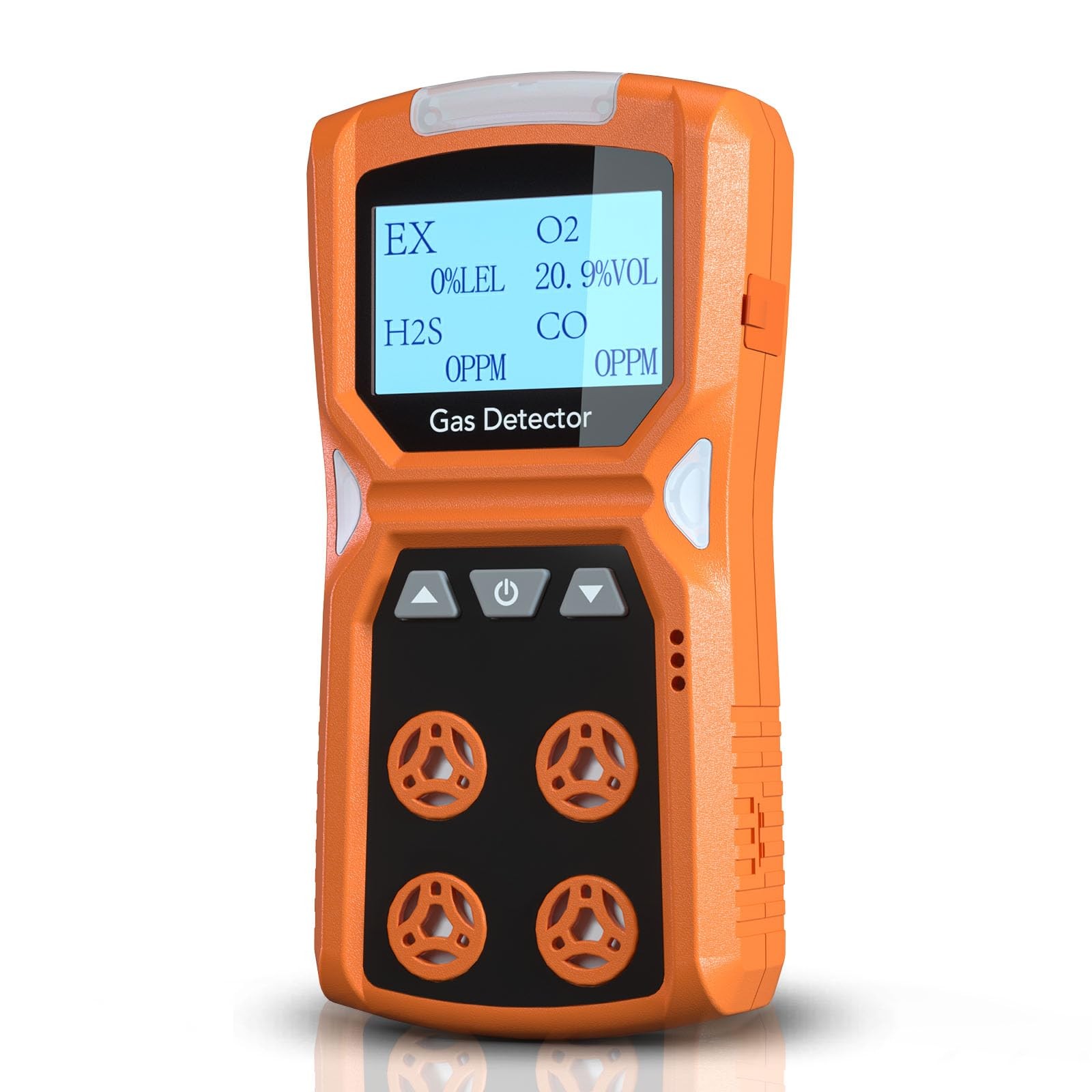 4 Gas Detector for H2S, O2, CO and EX Portable Visual Gas Monitor with Sound