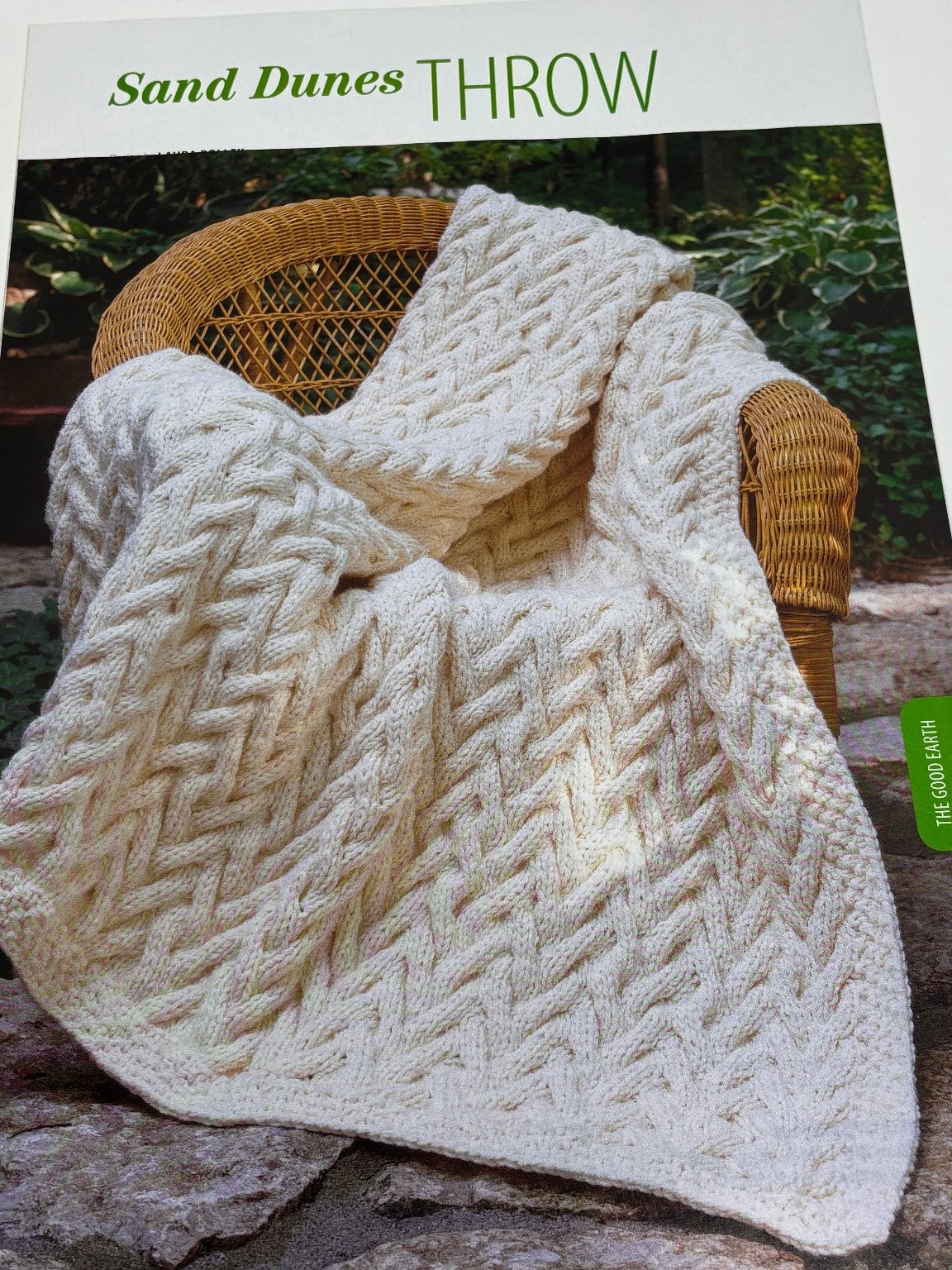 Laura Polley Sand Dunes Throw Knitting Pattern Pages from Magazine