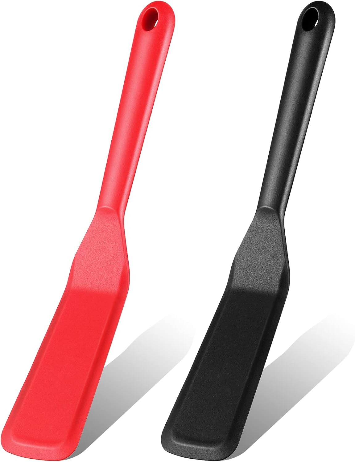 Zopeal 2 Pieces Silicone Narrow Skinny approx. 2 x 10 inches, Red, Black
