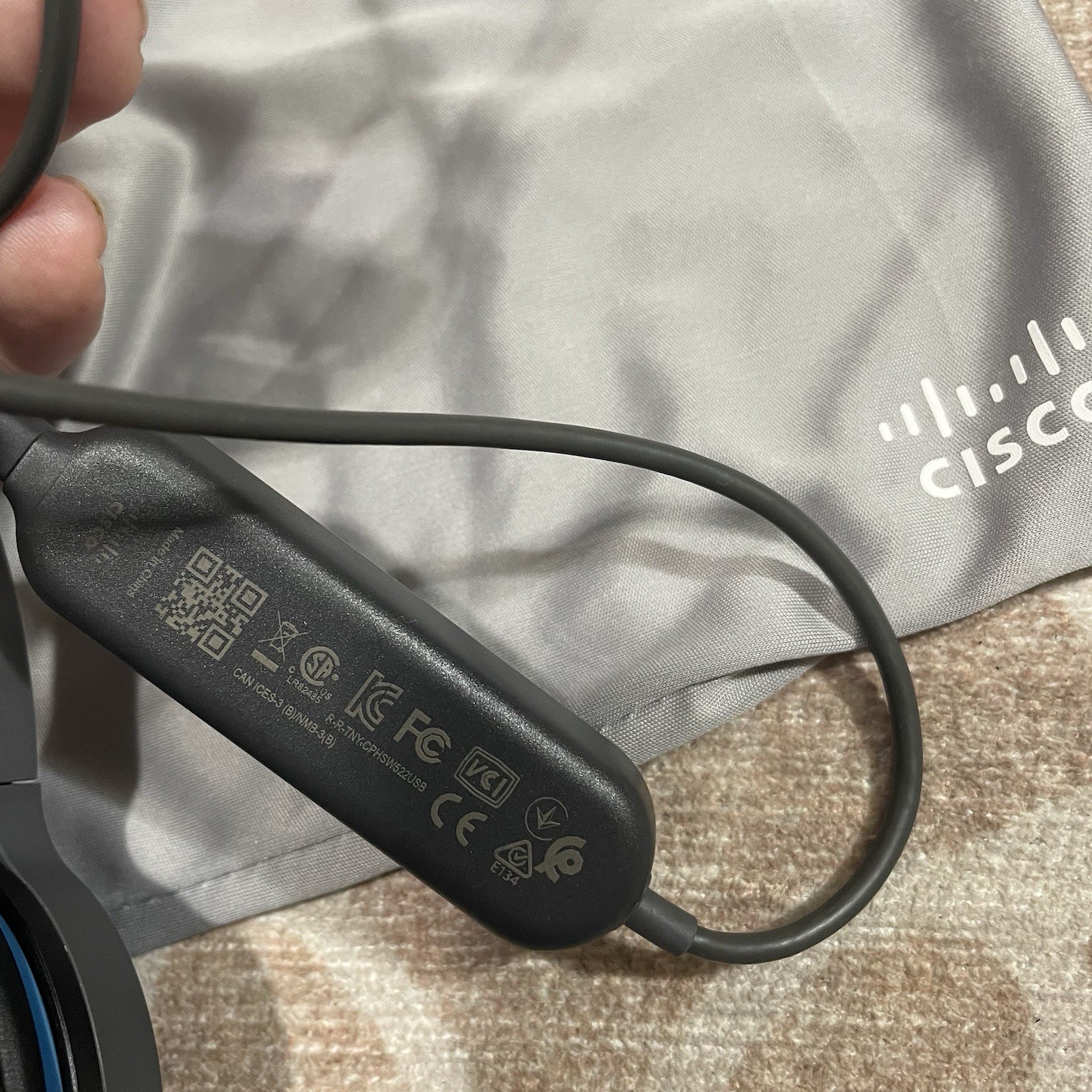 Cisco Headset Wired Tested Phone Microphone Headphones