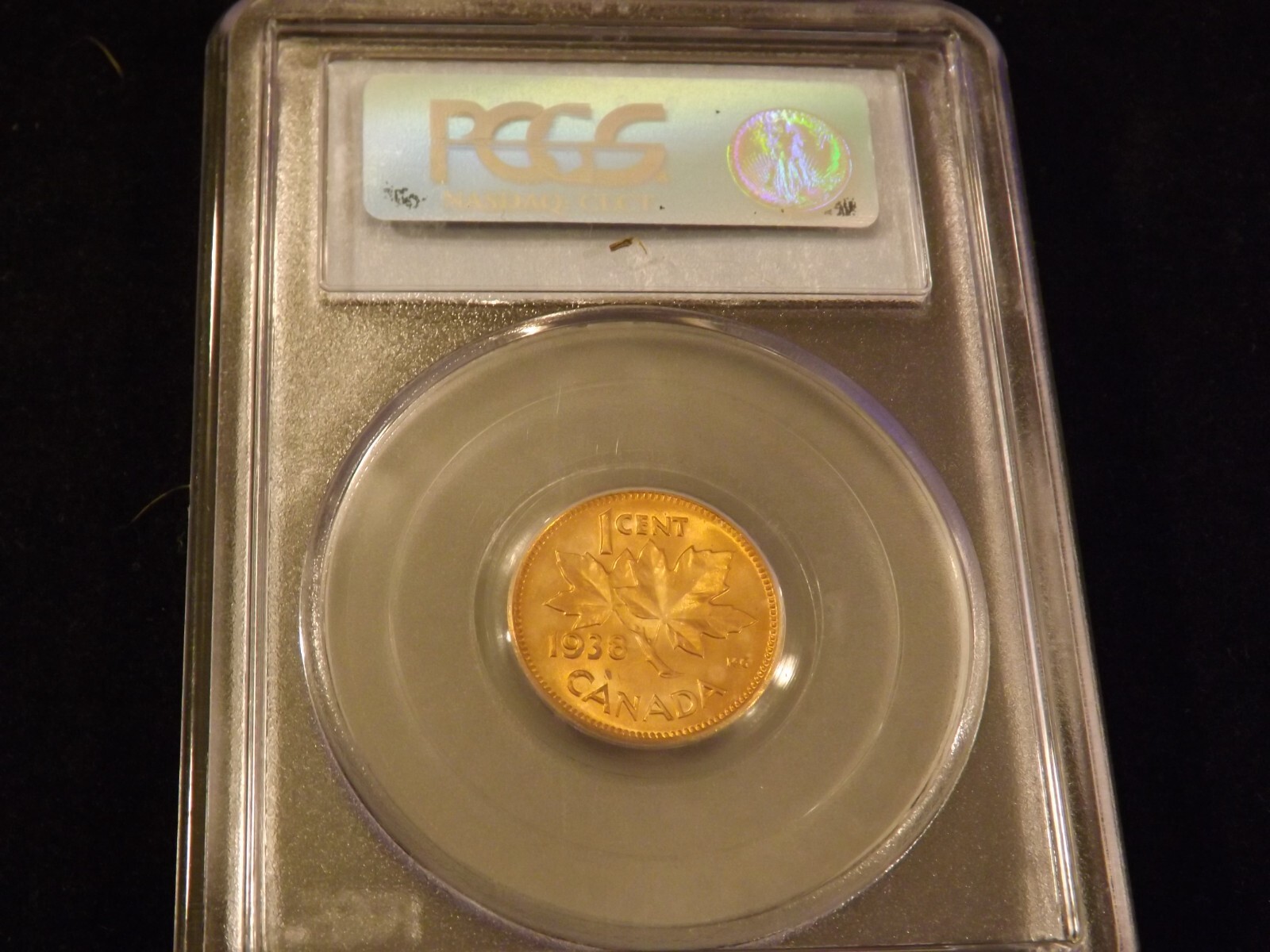 1938 1C Canada PCGS MS 64 RD