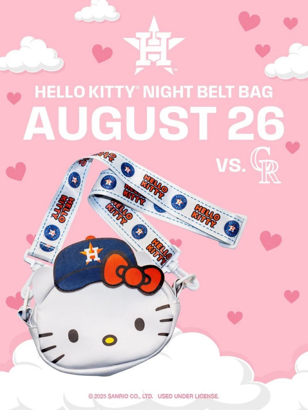 Houston Astros Hello Kitty Belt Bag | Aug 26 Giveaway vs Rockies