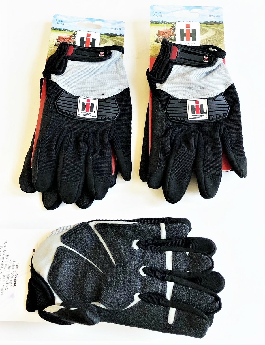 3 PAIRS INTERNATIONAL HARVESTER IMPACT MECHANICS WORK GLOVES LARGE IH6070L