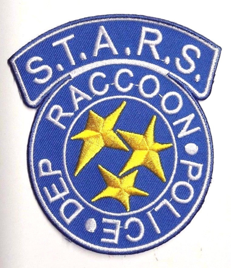 Resident Evil STARS Raccoon Police Blue/Yellow Logo 4" Patch-USA Maile(REPA-109)
