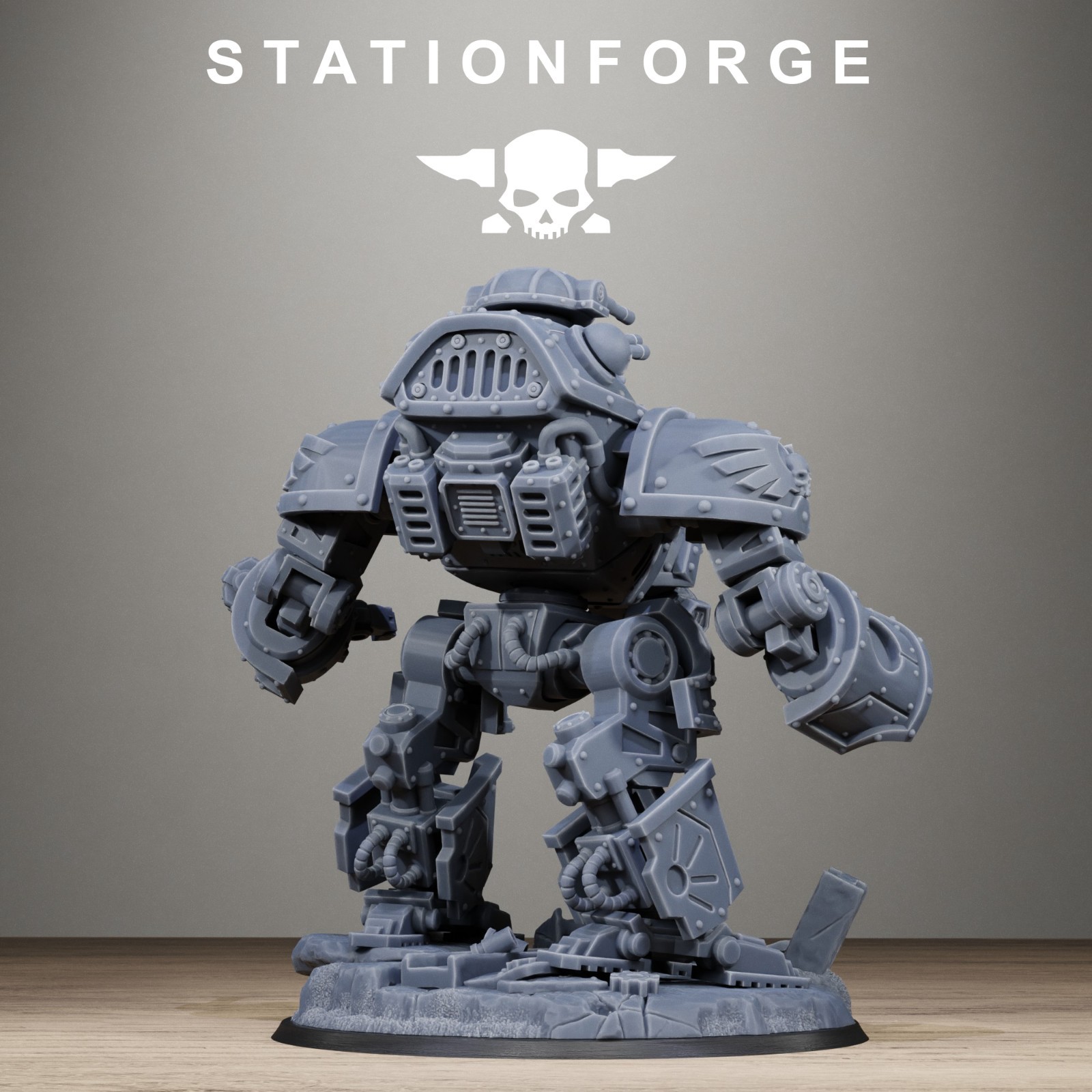 32mm Grimguard MechGuard Station Forge High Quality Miniature (100mm Base)