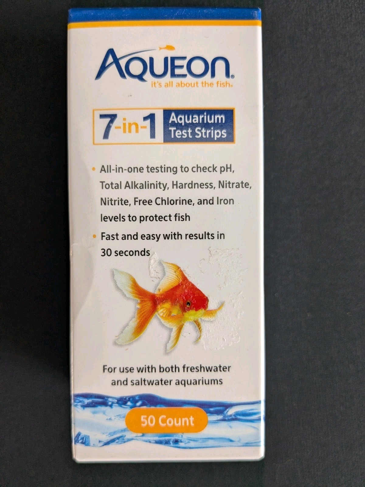 Aqueon 7-in-1 Aquarium Test Strips New Open Box