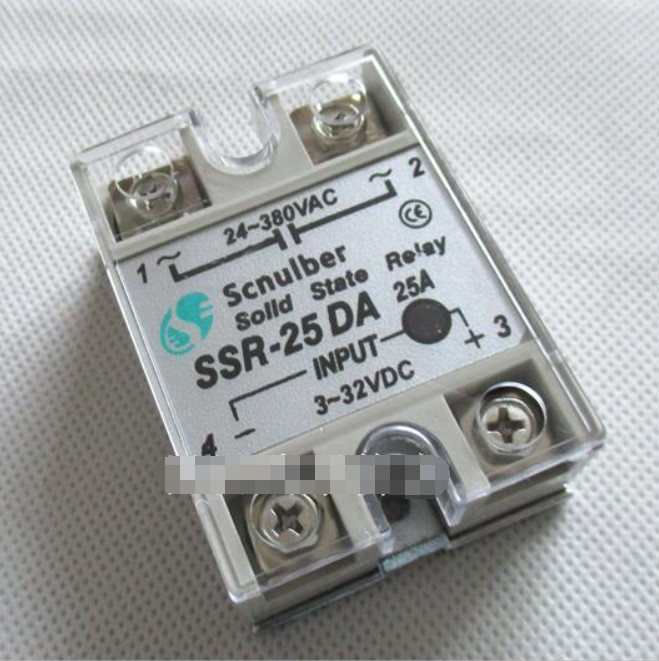 1PC New Scnulber  SSR-25DA SSR25DA Solid State Relay 25A Free Shipping