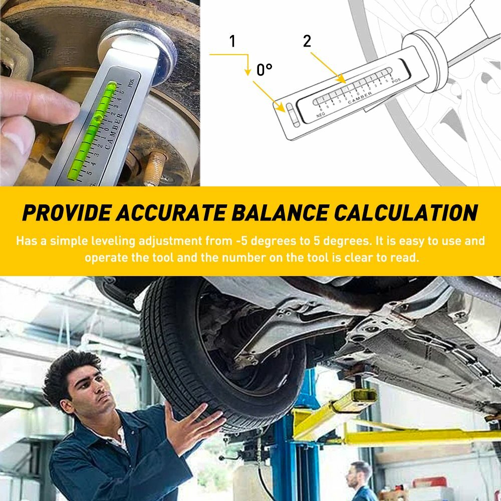 Magnetic Gauge Tool Adjustable Camber Caster Strut Angle Wheel Alignment Tool