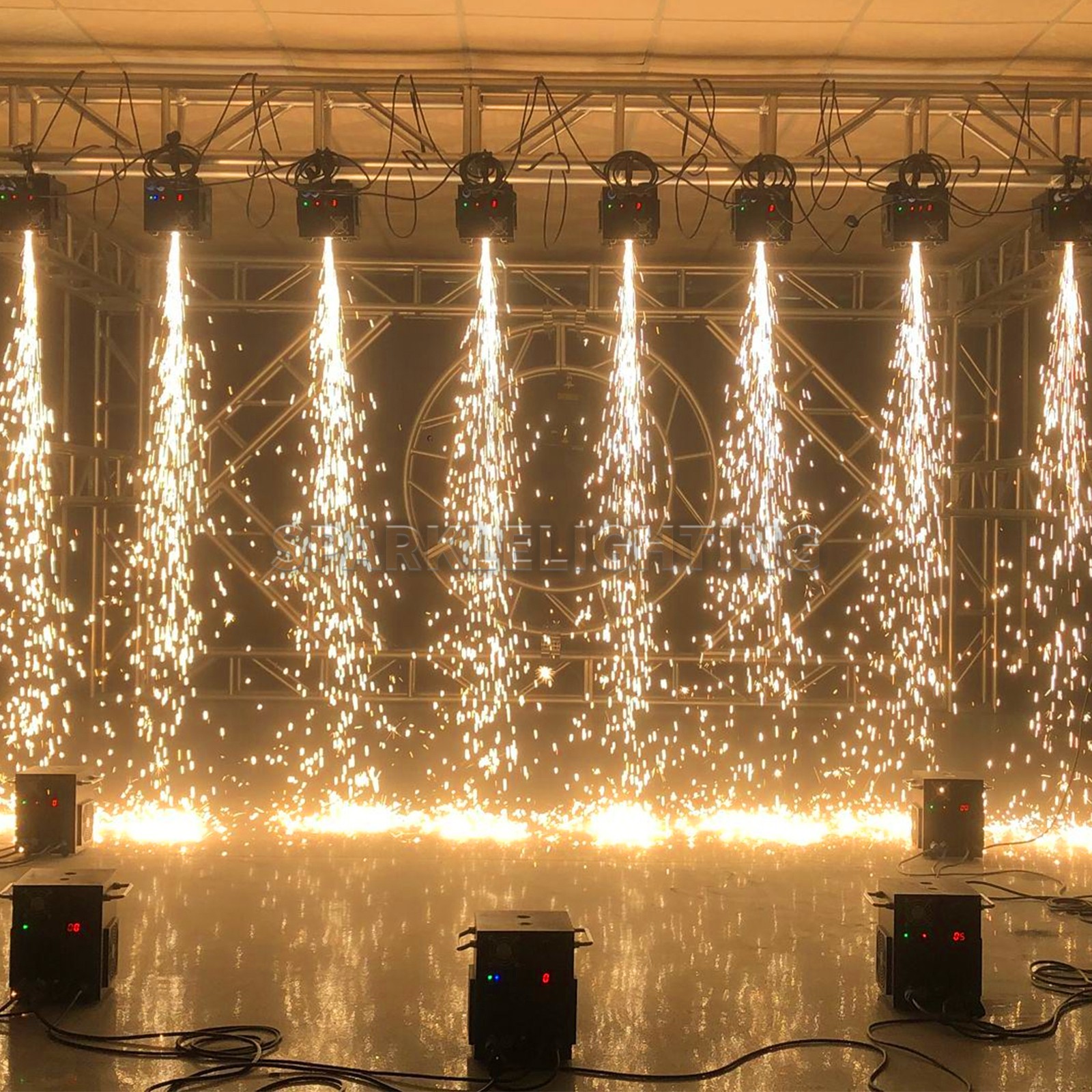 PAIDUN 2Pack 750W Hanging Cold Spark Firework Machine Stage Effect Wedding Party