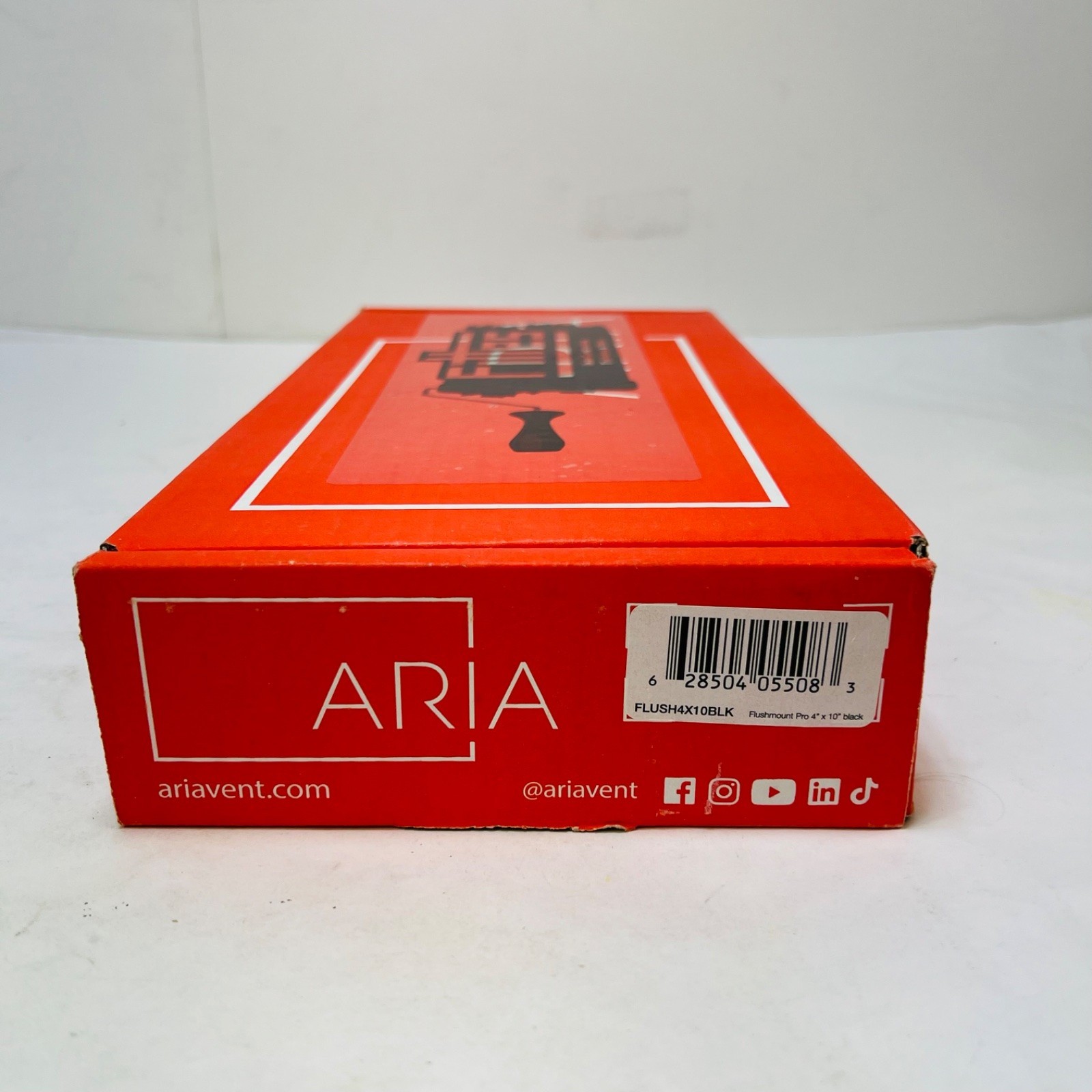 Aria Vent FLUSH4X10BLK Flushmount Pro 4" x 10" Black for Floor Register