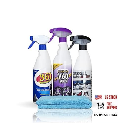 Essential Car Cleaning Kit – Rim Cleaner, All-Purpose Interior & Exterior