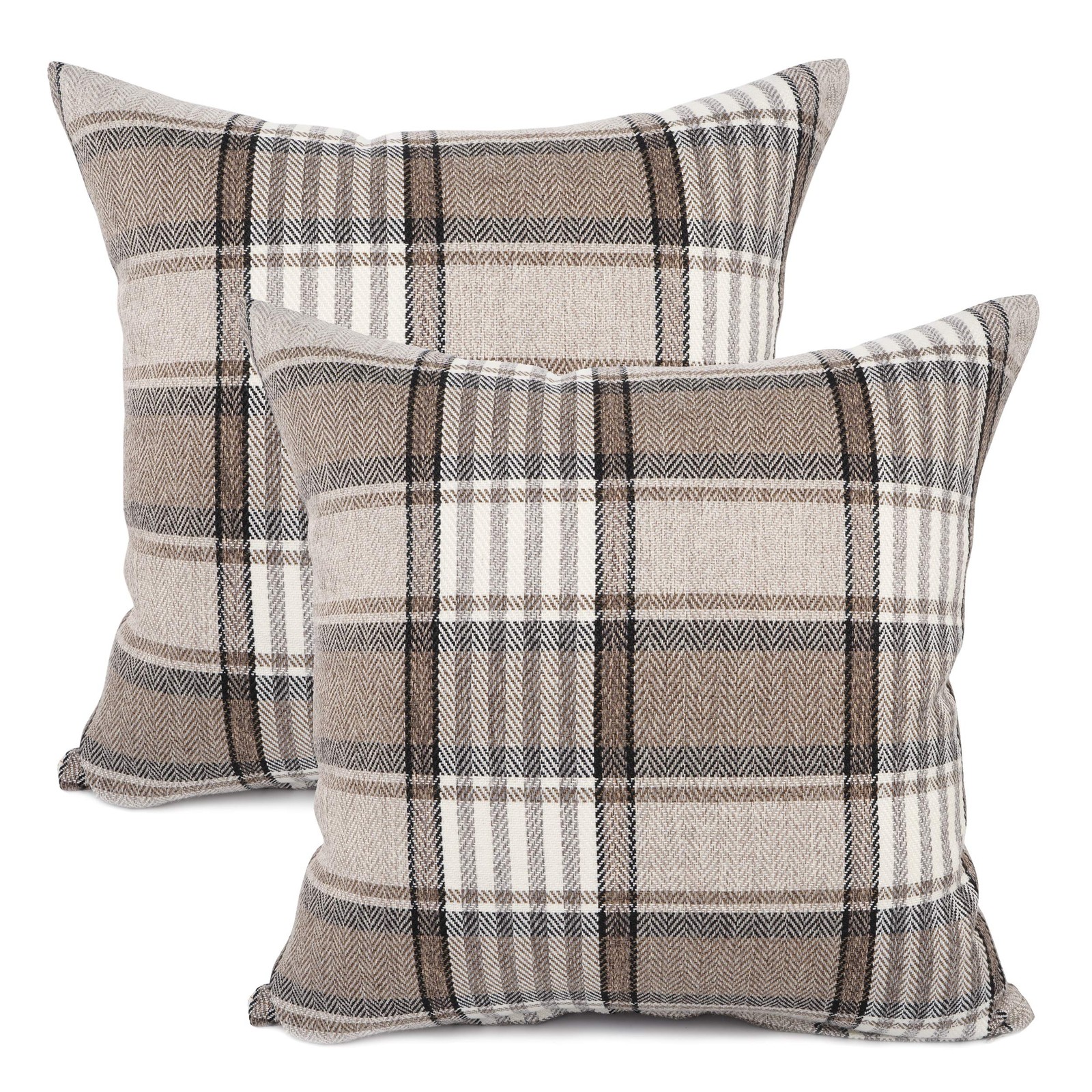 YOUR SMILE Retro Farmhouse Outdoor Buffalo 18" x (Pack of 2), Brown