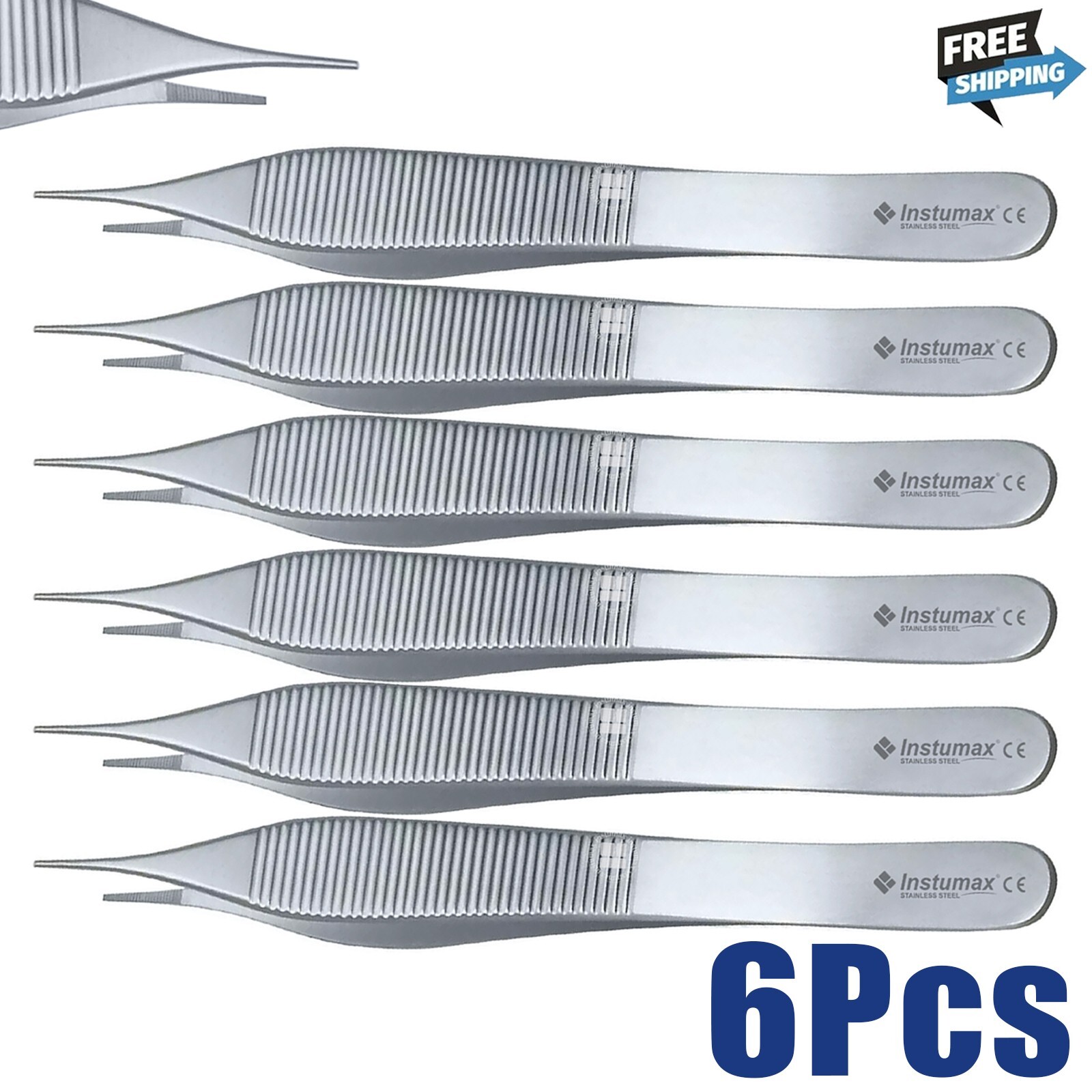Surgical Tissue & Dressing Forceps Dental Micro Adson Tweezer Medical Instrument